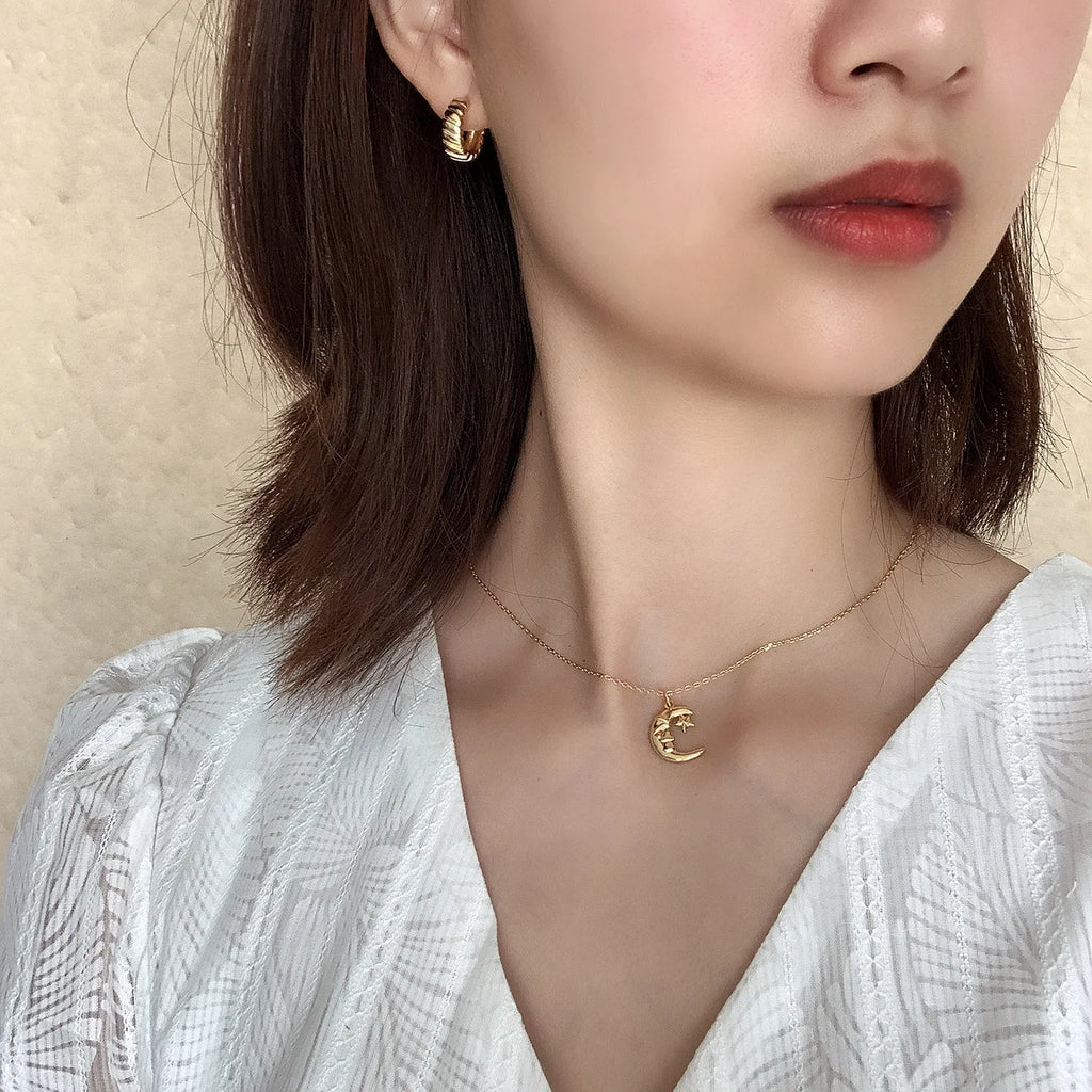 Minimalist Hoop Earrings - S925 Silver Slash Lines - Girlfriend Jewelry