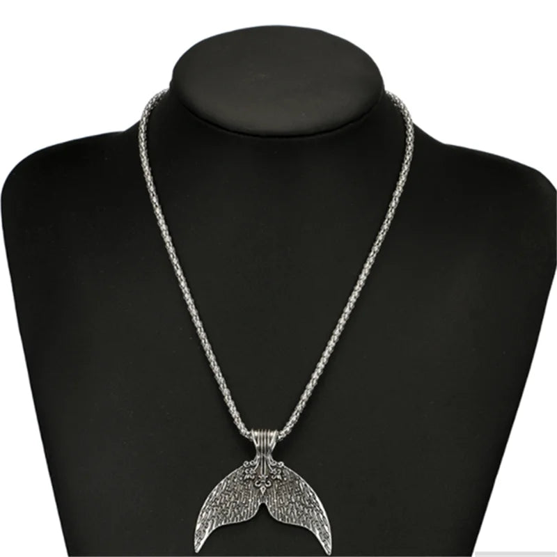 Women Mermaid Tail Necklace Temperament Jewelry Accessories