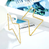 Women Lightning Hoop Earrings Punk Ear Jewelry for Girlfriend