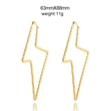 Women Lightning Hoop Earrings Punk Ear Jewelry for Girlfriend