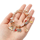 Singer Charm Bracelet Music Album Pendants Dangle Bangle