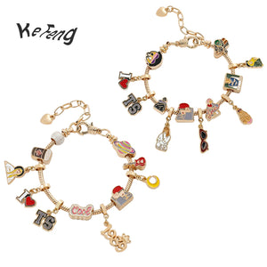 Singer Charm Bracelet Music Album Pendants Dangle Bangle