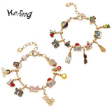 Singer Charm Bracelet Music Album Pendants Dangle Bangle
