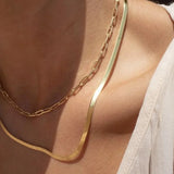 Adjustable Stainless Steel Snake Chain Choker