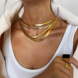 Adjustable Stainless Steel Snake Chain Choker