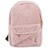 Women Soft Faux Fur Plush Backpack Shoulder Bag Fluffy School Bag