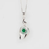 925 Silver Pendant Necklace with CZ 18-inch Chain