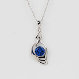 925 Silver Pendant Necklace with CZ 18-inch Chain