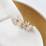 Small Fresh Flowers Clip on Earrings Daisy Earrings Non Pierced Ear Clip