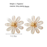 Small Fresh Flowers Clip on Earrings Daisy Earrings Non Pierced Ear Clip