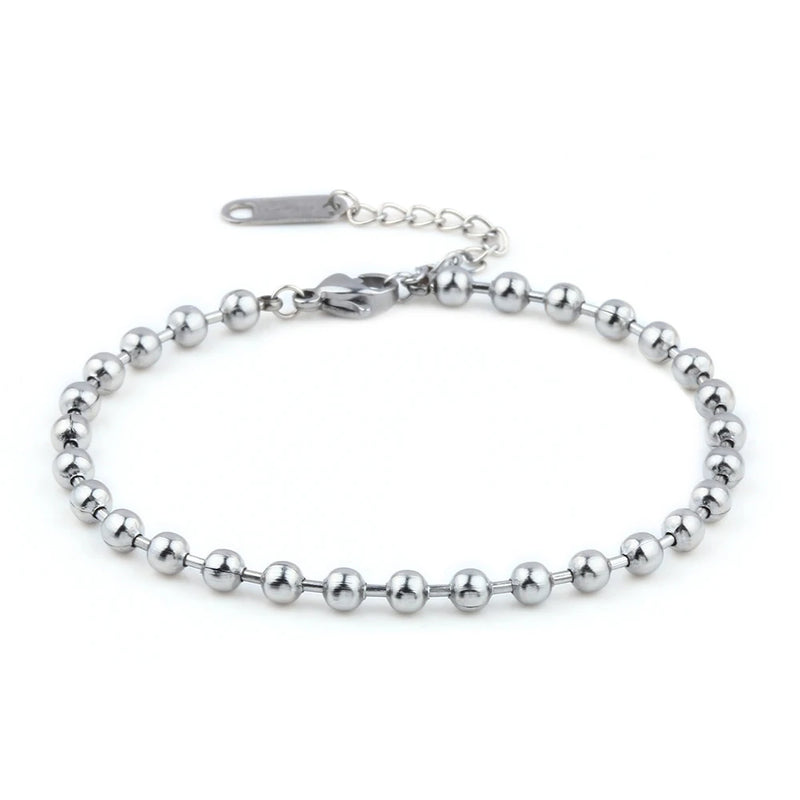 Stainless Steel Bead Bracelet Women's/Men's Jewelry