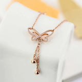 Women Stainless Steel Butterfly Pendant Foot Chain Anklet Jewelry