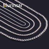 Women Stainless Steel Necklace 2/3/4/5/6mm Round Box Link Chain