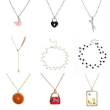 Crystal Pendant Butterfly Necklace for Women