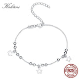 Sterling Silver Star Bracelet with Beads for Women