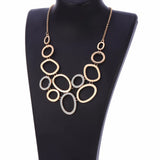 Crystal Circles Connect Collier Women Party Jewelry