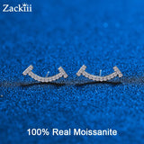 0.18ct Moissanite Diamond Smile Ear Stud Earrings