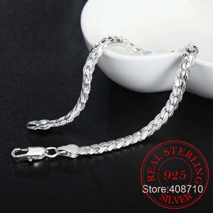 Sterling Silver Bracelet 5MM Snake Chain