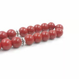 Red Stone Muslim Bracelet 33 Rosary Bead Islamic Accessory