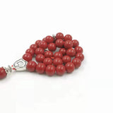 Red Stone Muslim Bracelet 33 Rosary Bead Islamic Accessory