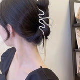 Tassel Chain Snake Hair Claw Crab Clip Barrette Hairpin Women Girls Hair Accesso