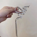 Women Tassel Chain Snake Hair Claw Crab Clip Shark Clip Barrette Headdress