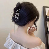 Tassel Chain Snake Hair Claw Crab Clip Barrette Hairpin Women Girls Hair Accesso