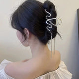 Women Tassel Chain Snake Hair Claw Crab Clip Shark Clip Barrette Headdress
