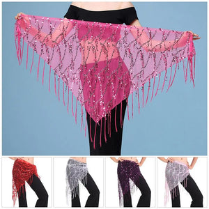 Women Tassels Hip Scarf Belly Dance Belt Waist Chain Dancer Skirt