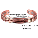 Tibetan Copper Magnetic Healing Bracelet for Men and Women