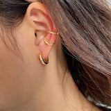 925 Sterling Silver Cartilage Endless Hoop Earrings Tragus Ear Hugging Sleeper