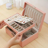 Women Travel Jewelry Organizer Necklace Earring Ring Storage Box