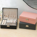 Women Travel Jewelry Organizer Necklace Earring Ring Storage Box