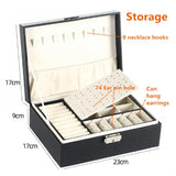 Women Travel Jewelry Organizer Necklace Earring Ring Storage Box