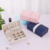 Women Travel Portable Jewelry Box PU Leather Jewelry Storage Boxes Case Holder