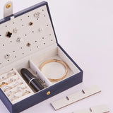 Women Travel Portable Jewelry Box PU Leather Jewelry Storage Boxes Case Holder