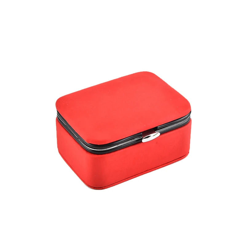 Women Travel Jewelry Gift Box Mini Leather Storage for Rings Earrings