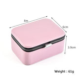 Women Travel Jewelry Gift Box Mini Leather Storage for Rings Earrings