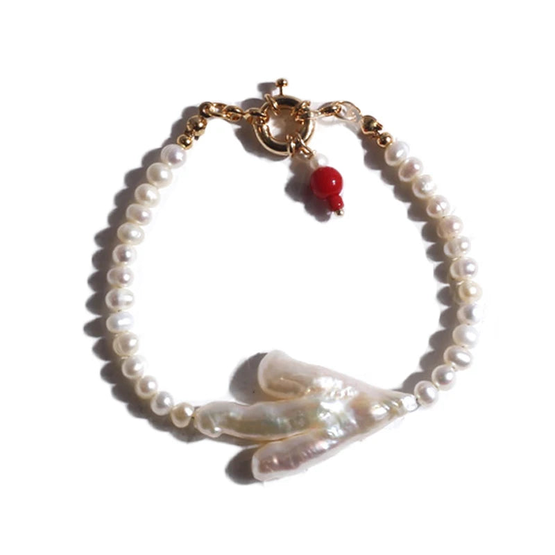 Pearl Bangles Baroque Style Bracelet Party Accessory
