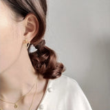 925 Silver Star Triangle Circle Earrings with Zircon