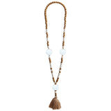 Natural Bead Shape Necklace for Sweater Decor
