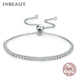 925 Sterling Silver Zircon Bracelet for Women Wedding
