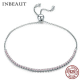 925 Sterling Silver Zircon Bracelet for Women Wedding