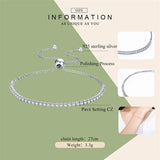 925 Sterling Silver Zircon Bracelet for Women Wedding