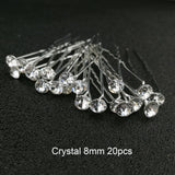 Crystal Pearl Hair Clips for Women Girls