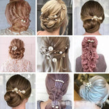 Simulated Pearl Hairpins Metal Barrette Clip Bridal Tiara Hair Accessories