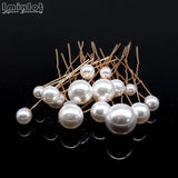 Simulated Pearl Hairpins Metal Barrette Clip Bridal Tiara Hair Accessories