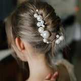 Women U-shaped Pearl Barrette Clip Hairpins Bridal Hair Jewelry Wedding Accessor