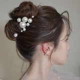 Women U-shaped Pearl Barrette Clip Hairpins Bridal Hair Jewelry Wedding Accessor