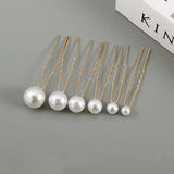 Women U-shaped Pearl Barrette Clip Hairpins Bridal Hair Jewelry Wedding Accessor